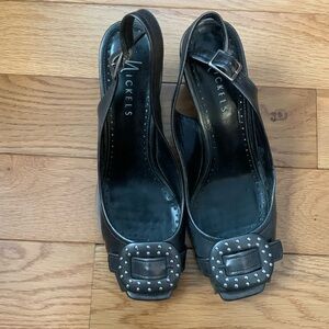 Open toe heels. 2”.